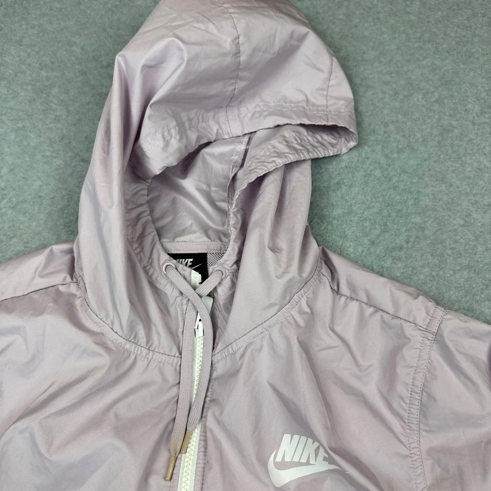 Nike Womens Windrunner Hooded Windbreaker Jacket Purple White Size XL